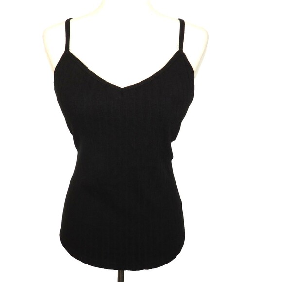 OGL Black Soft Stretchy Ribbed Knit V Neck Brami Tank Size 2XL 18 - Picture 7 of 9